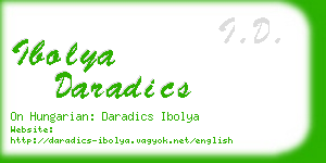 ibolya daradics business card